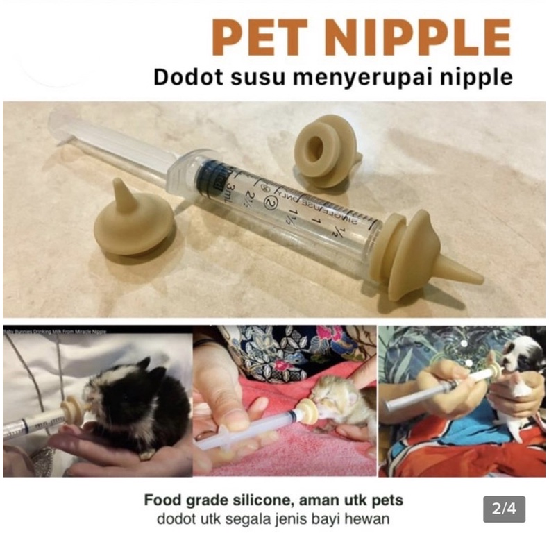 Popi Dot Bayi Hewan / Feeding Kit untuk Bayi Anabul (Merupai Nipple)