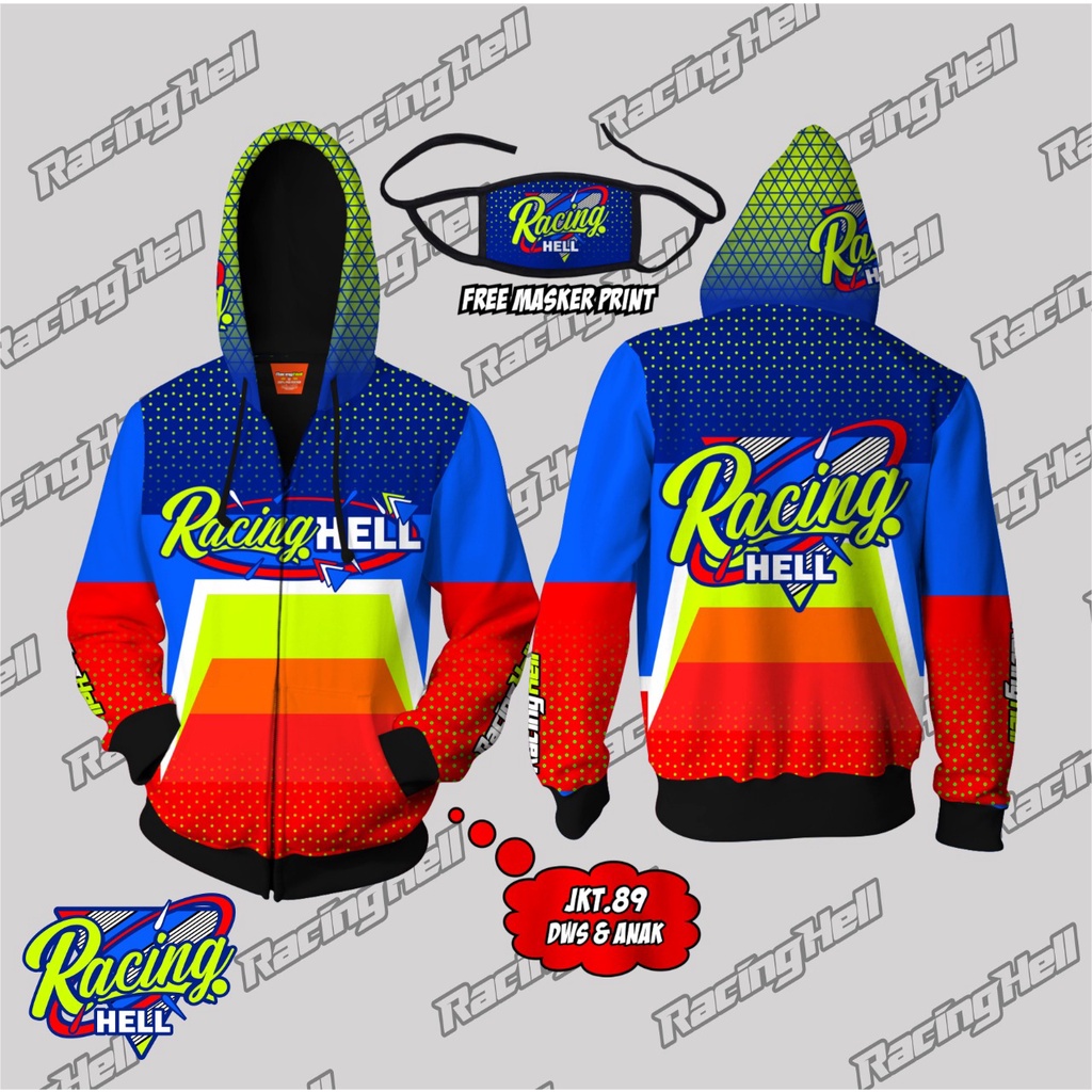 Jacket Anak Laki-Laki 3-12 tahun | Jacket Anak Motor Racing