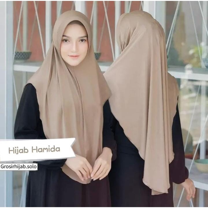 (KJI) HIJAB HAMIDA PINGUIN SIMPEL PED ANTEM INSTAN JERSEY