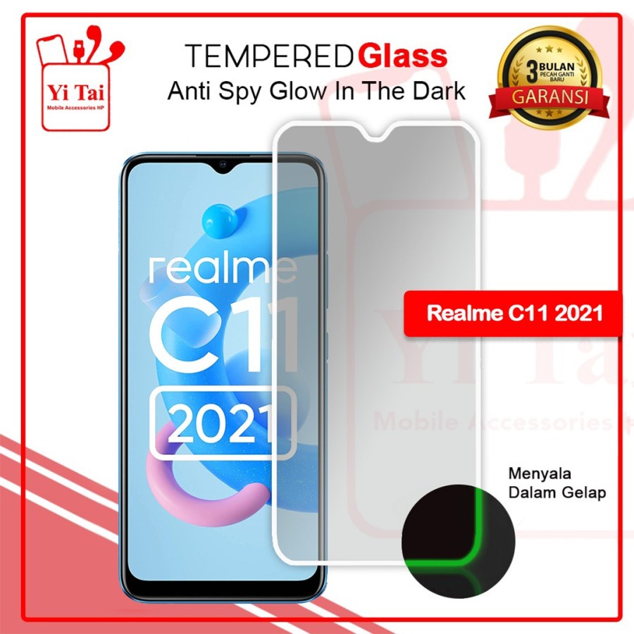 TEMPERD GLASS SPY GLOW IN THE DARK YI TAI - REALME C11 2021 - GA