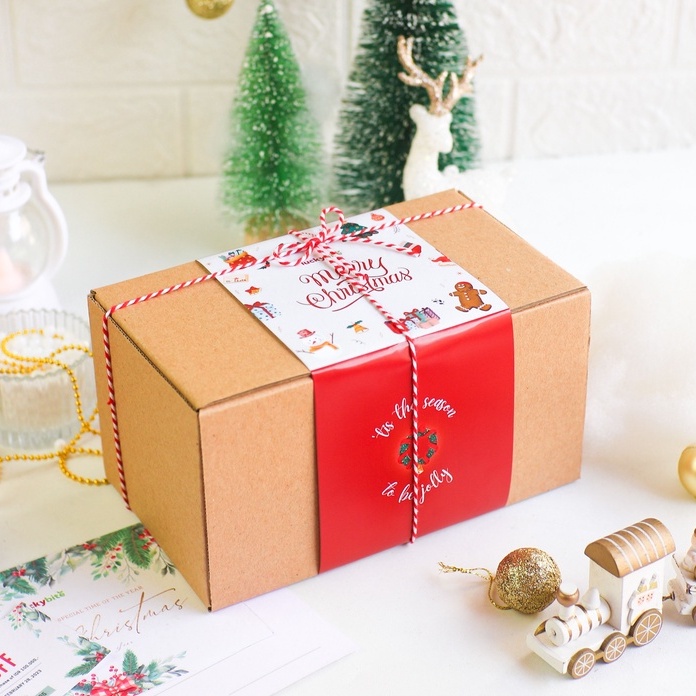 Hampers Natal / Christmas Hampers - Oatmeal Cookies 2 Jar + FREE KARTU + TALI + VOUCHER + BUBBLE WRAP | LUCKYBITE
