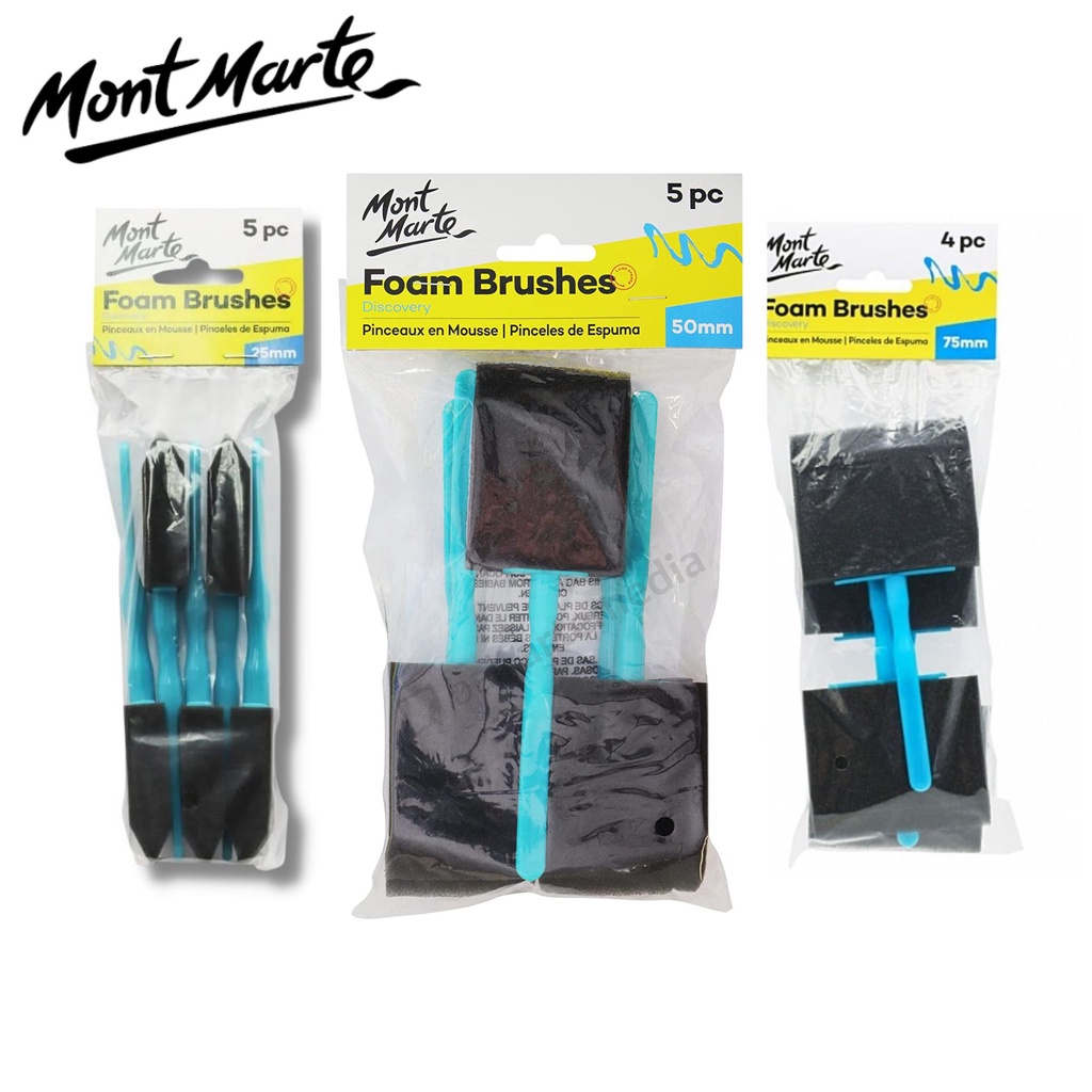 Mont Marte Foam Brushes Discovery 25mm/50mm/75mm