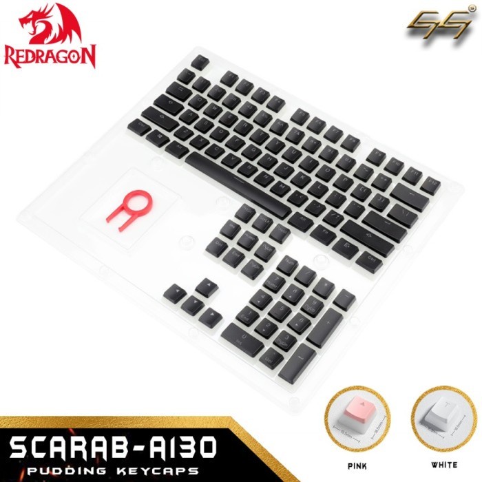 Redragon Mechanical Keyboard PBT Pudding Keycaps Redragon SCARAB A130 Keycaps