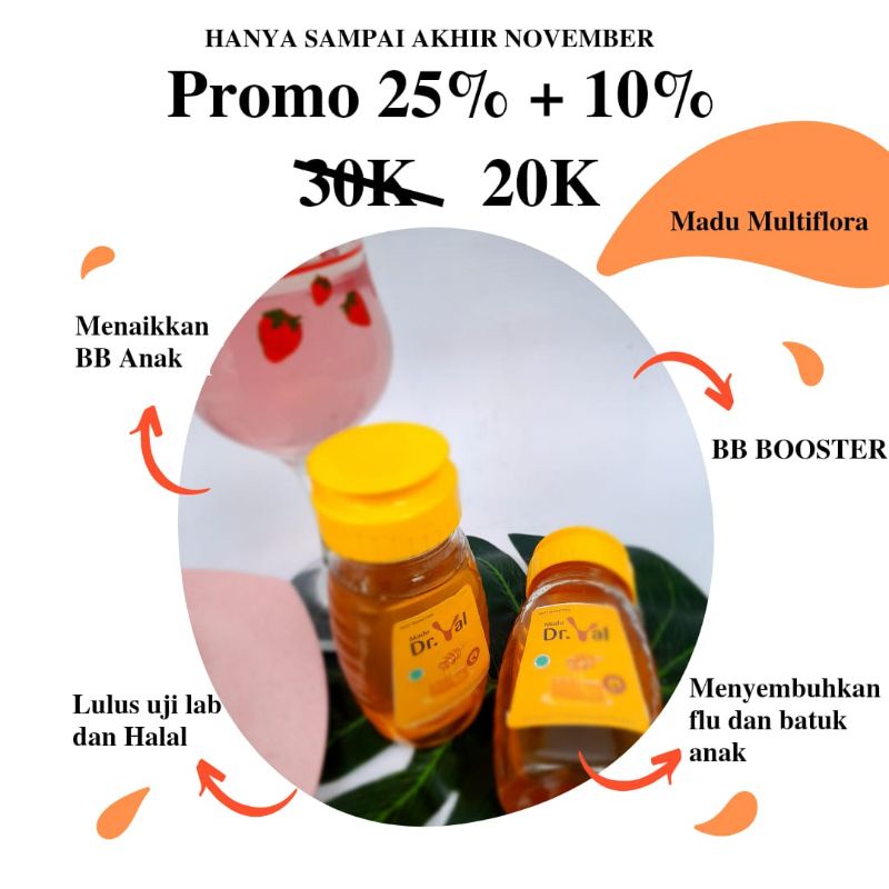 

Madu Murni Asli Multiflora Pereda Batuk Promo Minggu ini Kemasan Ekonomis