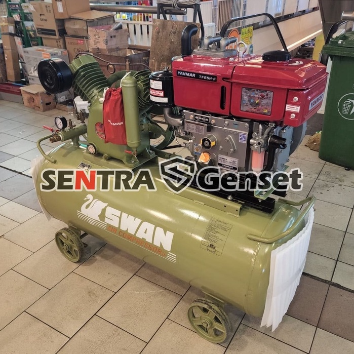 Kompresor swan 5 HP PK High pressure HWP 205 + Yanmar TF 65 H-di