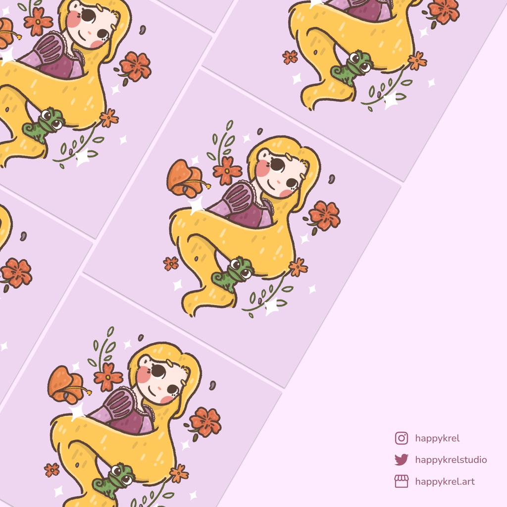 

Rapunzel - Art Prints | Postcard - Happykrel