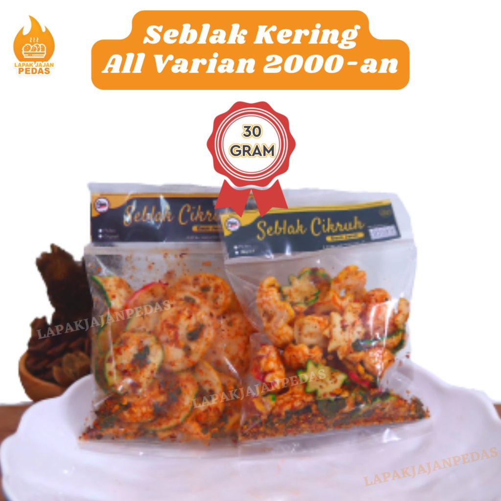 Jual Kerupuk Seblak Kering Pedas Daun Jeruk Cemilan Ringan Dolar Isi 30