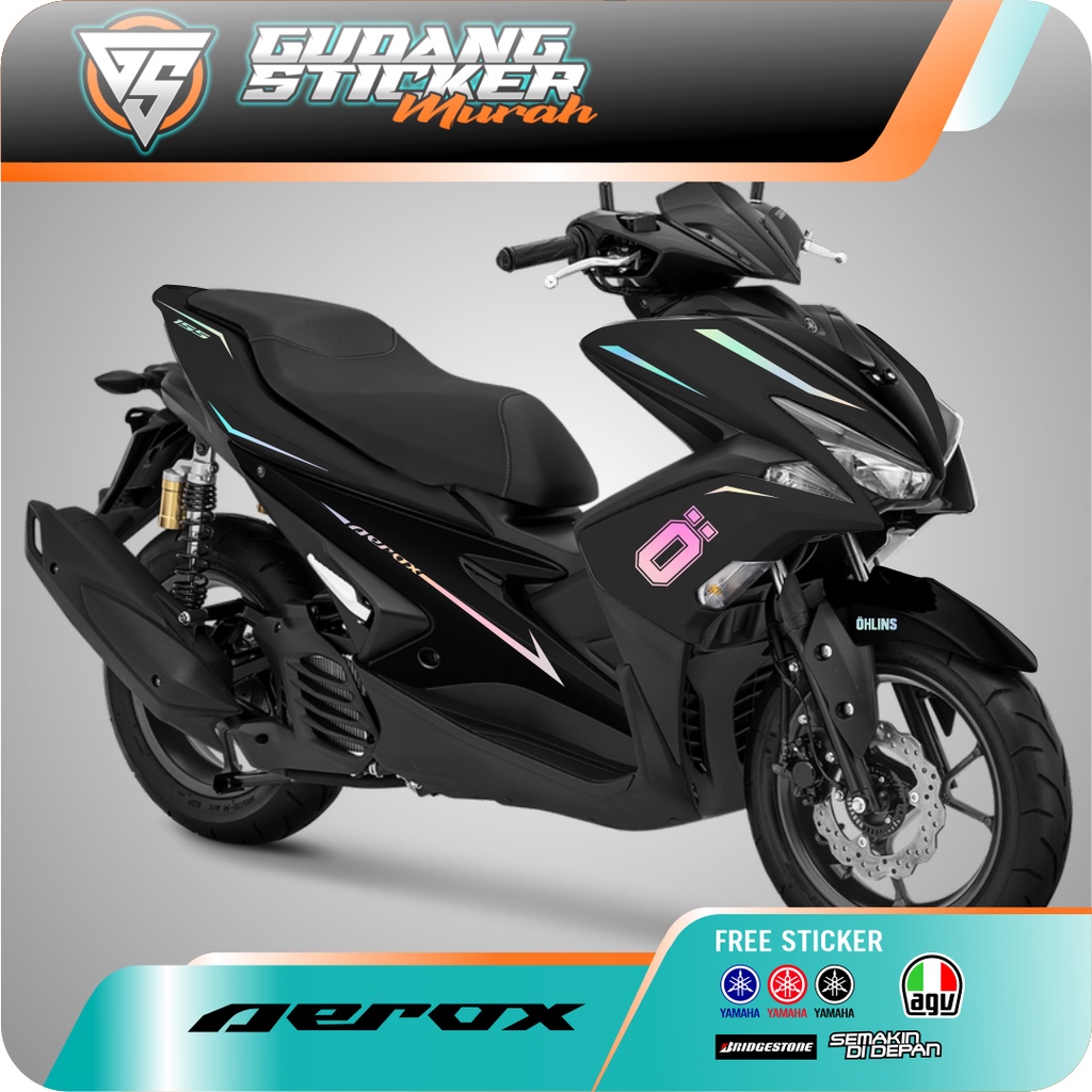 STRIPING CUTTING YAMAHA AEROX LAMA 2018 KEBAWAH EDISI OHLINS STICKER AEROX OLD STIKER AKSESORIS SEPE