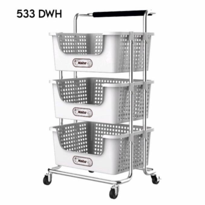 Rak Trolley Davensa Naiba 533/Rak Troli 3 Susun Serbaguna Dengan Roda