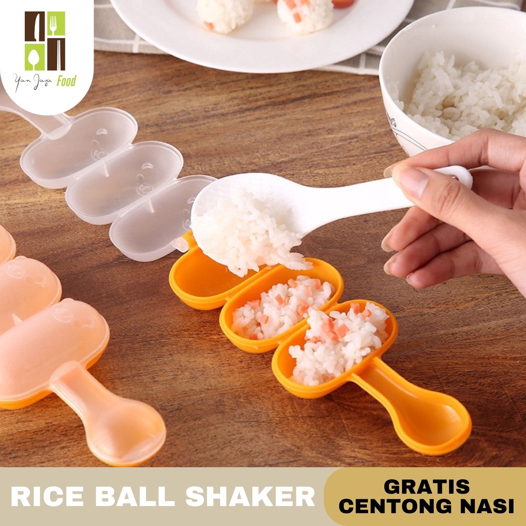 Cetakan Nasi Bola Bento Mini Bola Sushi Bento GRATIS CENTONG NASI