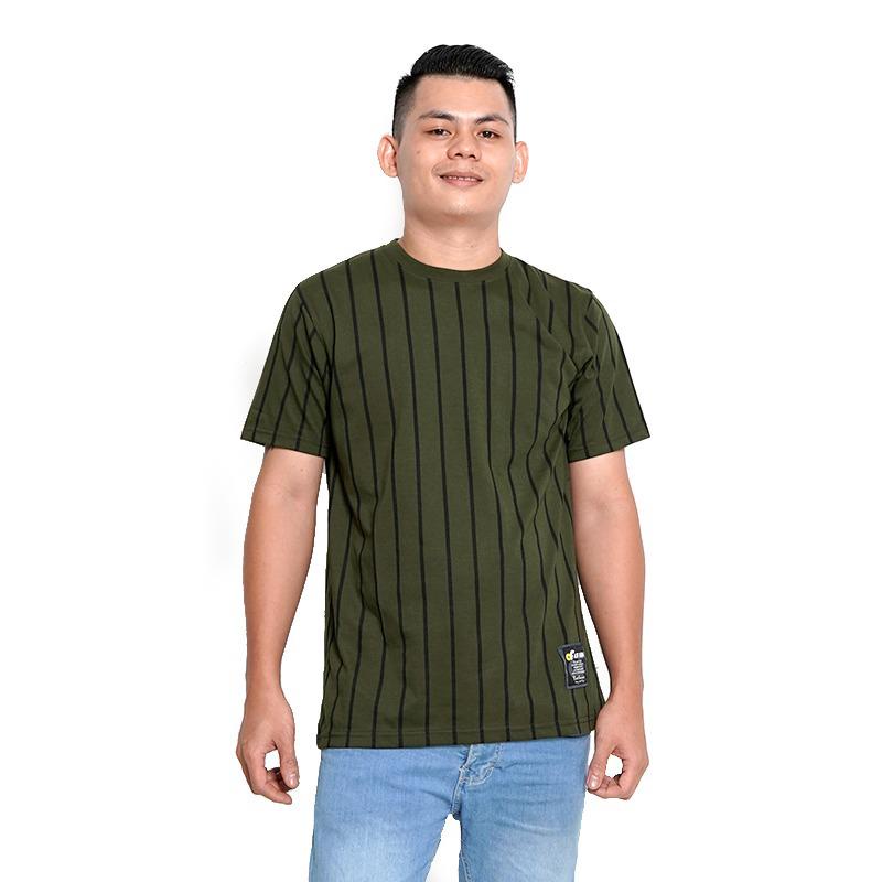 Noveli wear - Kaos stripe salur belang belang kerah bulat dewasa | kaos salur garis garis pria lengan pendek size M L XL