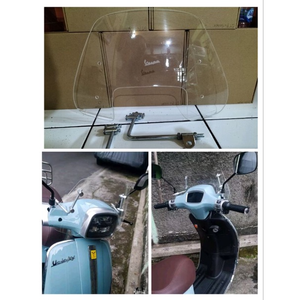 Windshield Vespa Listrik Uwinfly T3 Aksesoris Motor