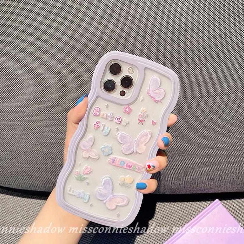 Soft Case Desain Kartun Bunga Kupu-Kupu Untuk OPPO A15 A17 A54 A57 A12 A5s A74 A16 A96 A77 A95 A55 A5 A9 A16s A7 A16K A1k A77s A53 A3s A76 A35E A35 62 7 62