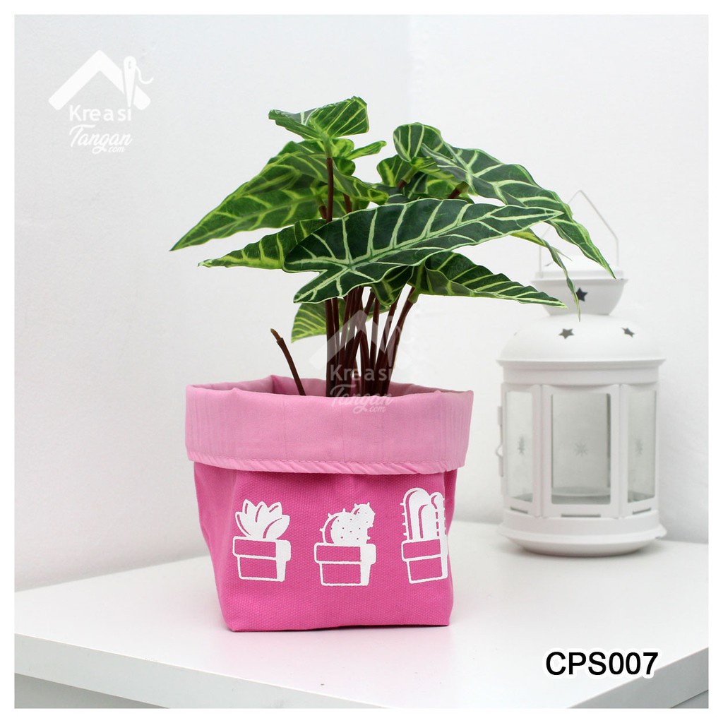 COVER POT / STORAGE MULTIFUNGSI POLOS SABLON CACTUS