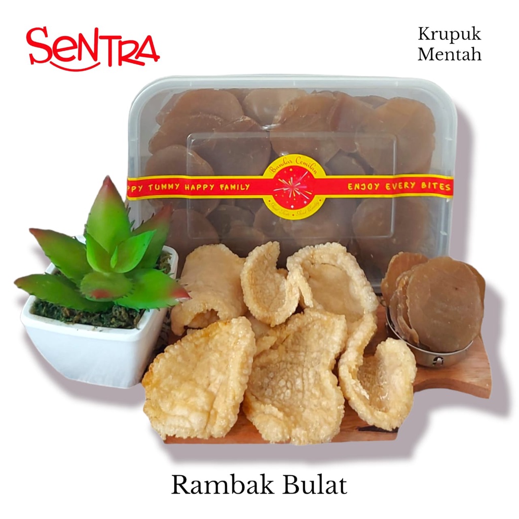 

Kerupuk Kulit Rambak Bulat || Kerupuk Kering Mentah Box Premium