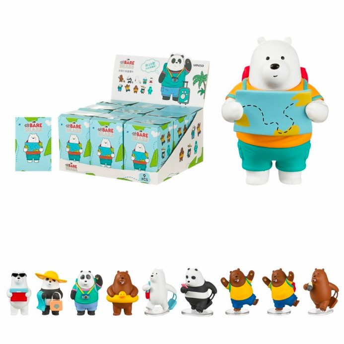 Miniso We Bare Bears Go To Travel Figure Blind Box