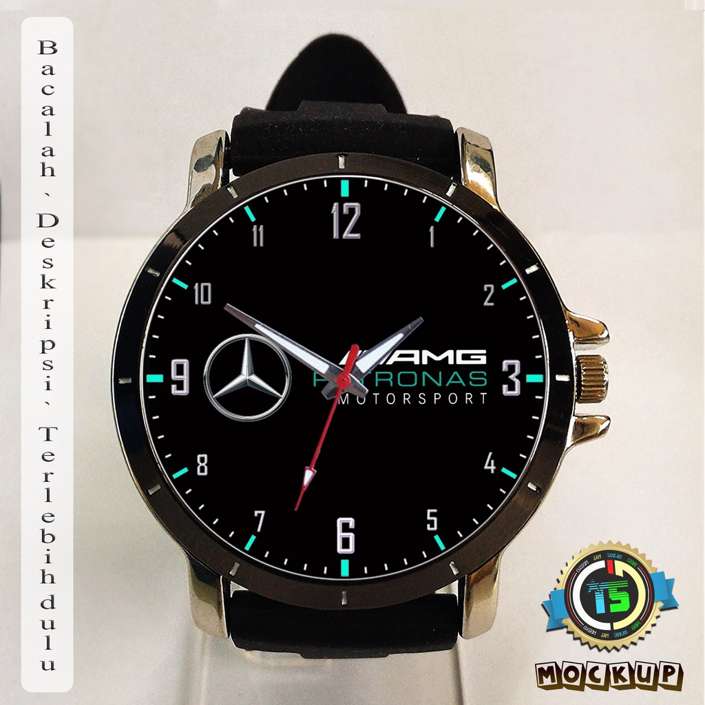 Mercedes benz AMG Petronas Jam Tangan Rubber Big - Custom Jam Tangan Store