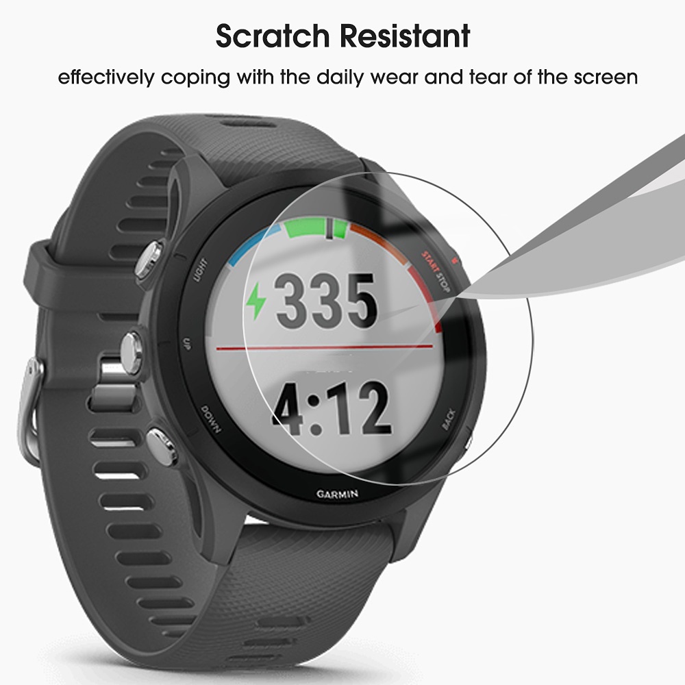 Tempered Glass Pelindung Layar Smartwatch Garmin Forerunner 255 Full Cover Anti Gores