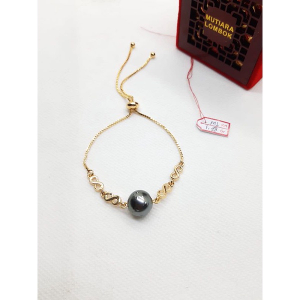 BERSERTIFIKAT GELANG MUTIARA LAUT LOMBOK WARNA HITAM