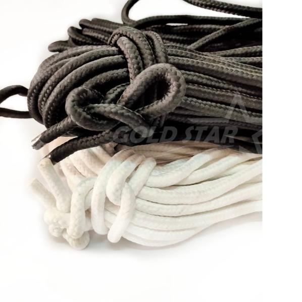 Tali Kepang Sumbu 1 cm Tali Tas Serut 10mm Drawstring - Hitam, 8mm