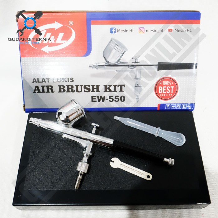 Spraygun Air Brush Kit EW440 EW550 HNL H&amp;L HL / Alat Lukis Spray Gun Semprotan Cat Spray Gun Art Painting Pen EW 440 EW 550 HNL