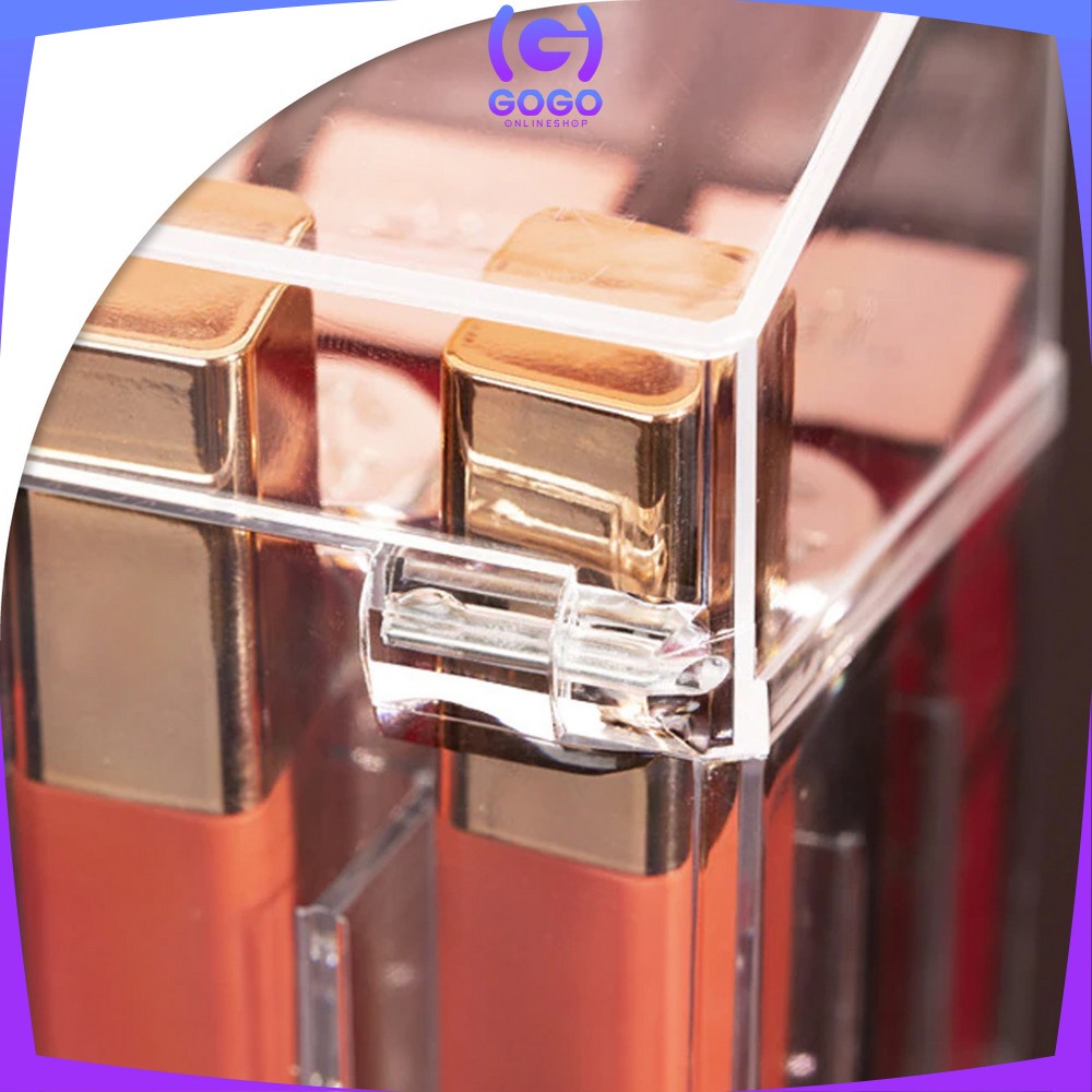 GOGO-K14 Kotak Lipstik Model Handle 18 Slot / Rak Organizer Kosmetik Tempat Lipstik Bahan Acrylic