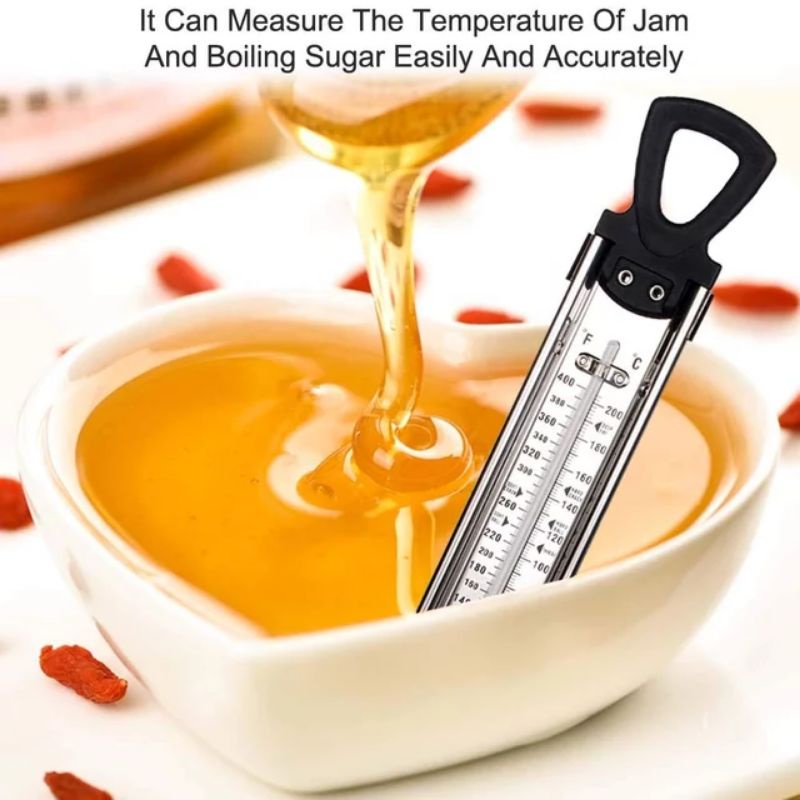 Termurah Stainless Steel Kitchen Craft Cooking Termometer For Jam Sugar / Candy Termometer