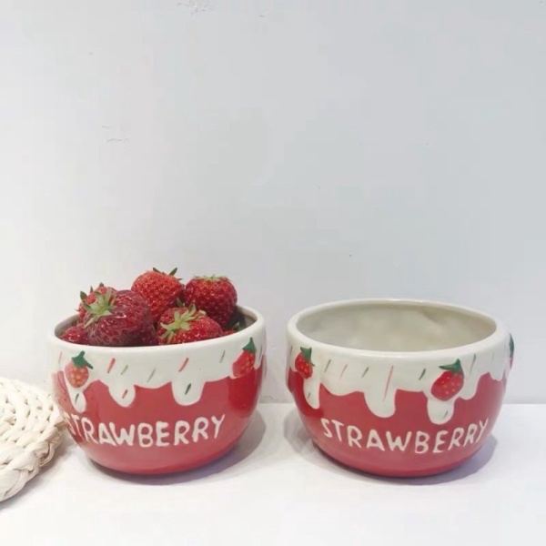 

Unik Fruit Bowl / Mangkuk Buah Keramik Motif Chocolate Strawberry Diskon