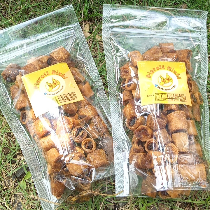 

Pisroll Rizki Banana Ngeroll 140gr/ Pisang Aroma Oleh-oleh Khas Cilacap Tanpa Pengawet / Sale Pisang Snack dan Cemilan Ringan