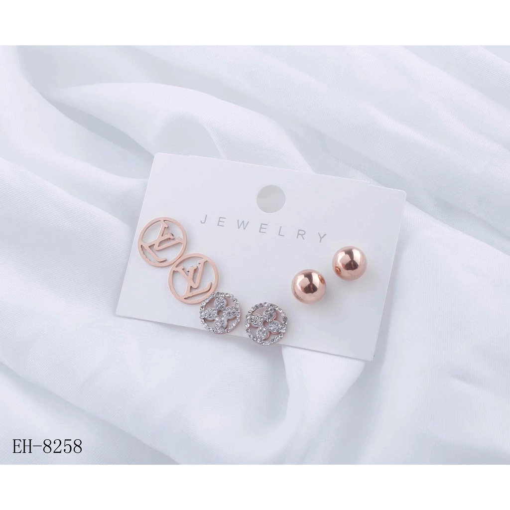 Anting  Titanium Permata Perhiasan Wanita Jewelry  8336/8258/C&amp;D 1574