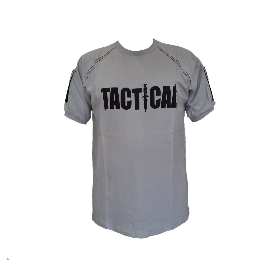 Kaos Tactical Pendek Hitam,Krem,Hijau,Abu,Krem Katun Combed