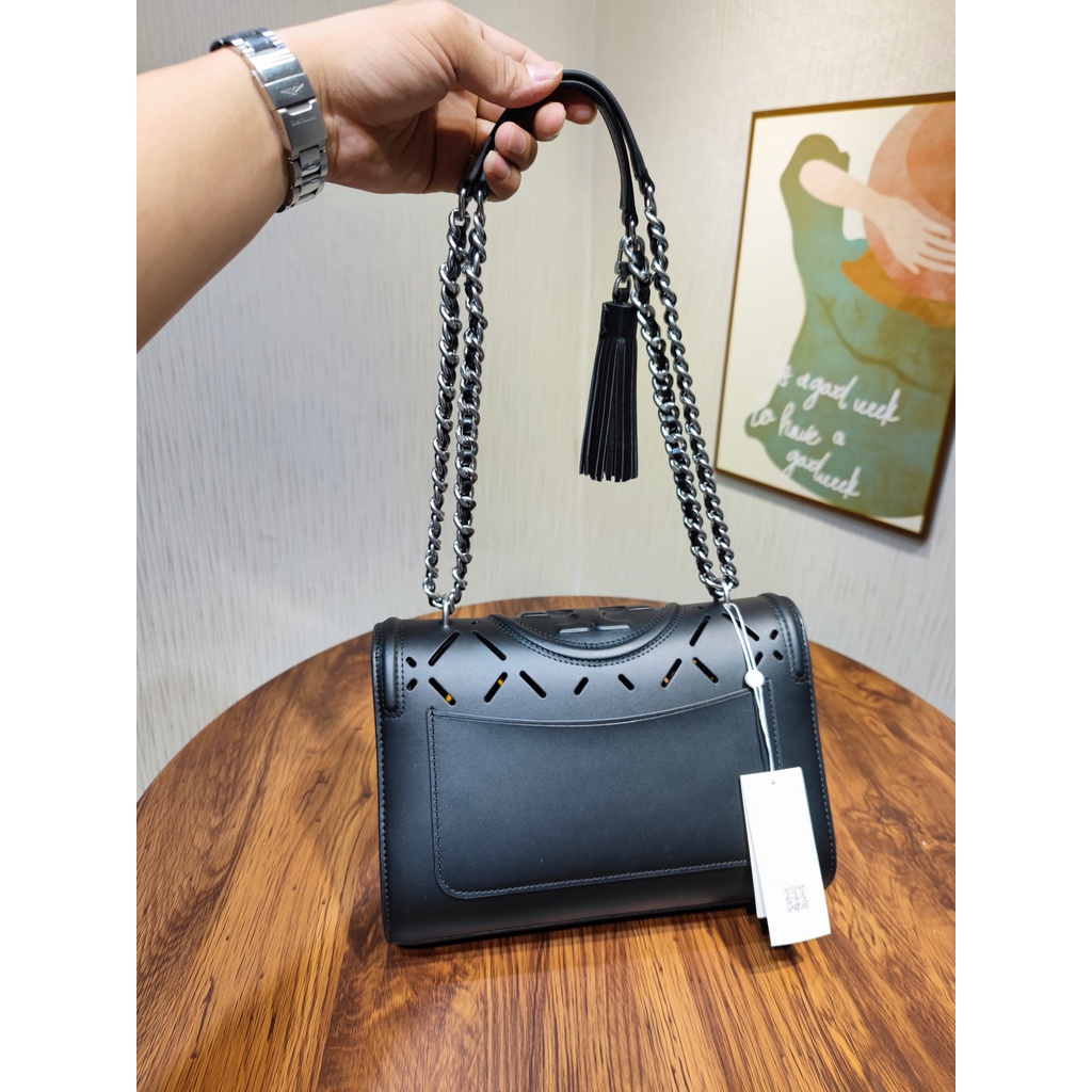 88154 88198 TORY BURCH Fleming Hollow Tassel Sheepskin Bag One shoulder messenger bag