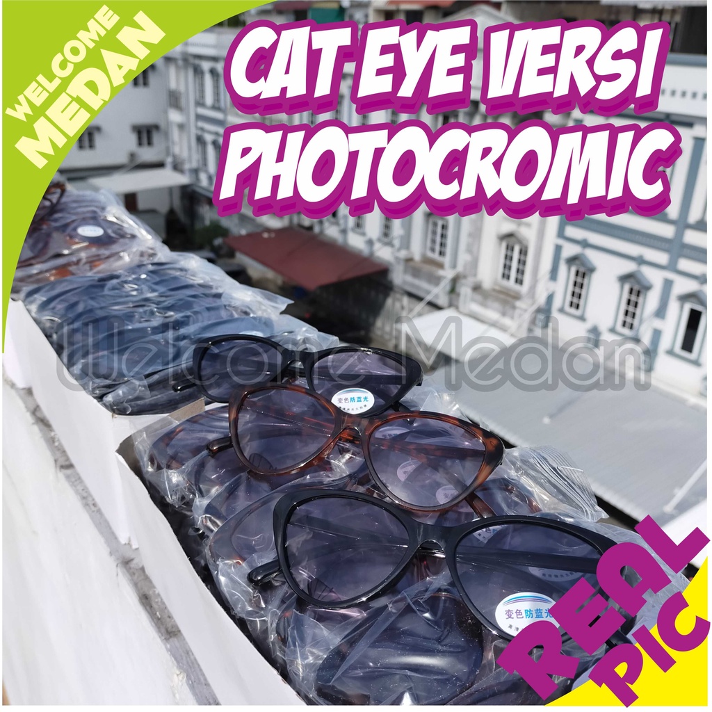 MEDAN CAT EYE PHOTOCROMIC &amp; ANTI RADIASI BLUERAY KACAMATA