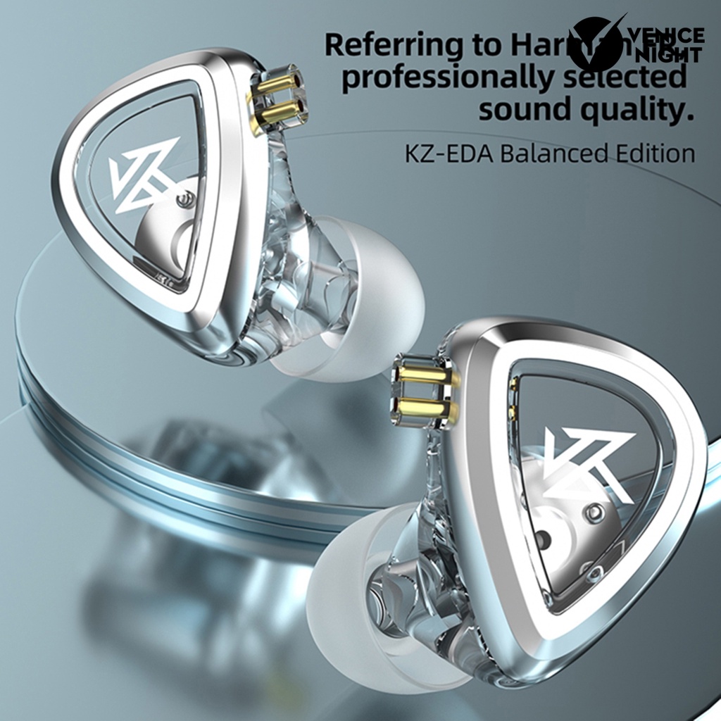 (VNEP) (Berkabel) KZ-EDA Earphone High Fidelity anti gangguan Sensitif Ergonomis 3.5mm In-Ear HD-kompatibel Panggilan Gaming Earphone untuk Panggilan