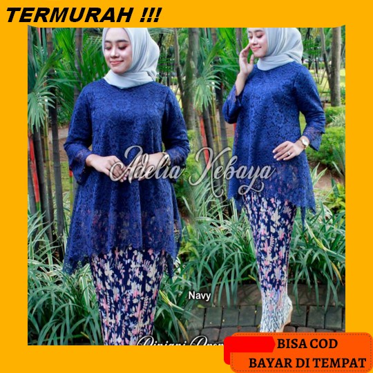 Indah Abaya Kebaya Brukat Kutubaru Tunik Modern Lengan Panjang Furing Katun Kebaya Wisuda Kebaya Kat