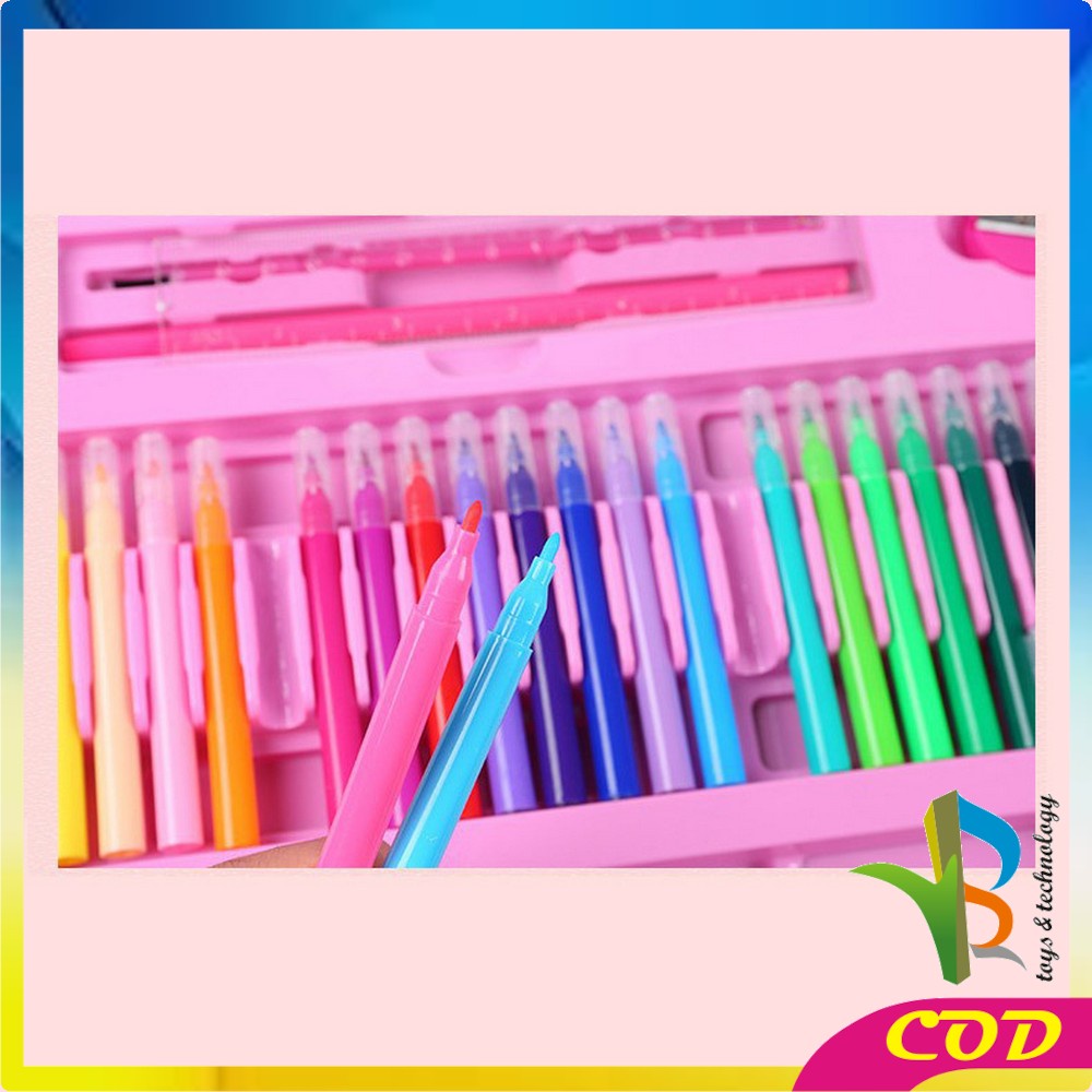 RB-A29 Pensil Warna Crayon Set Isi 208PCS / Peralatan Gambar Lukis Anak Mewarnai / Oil Paste Alat Tulis Colouring Book kids