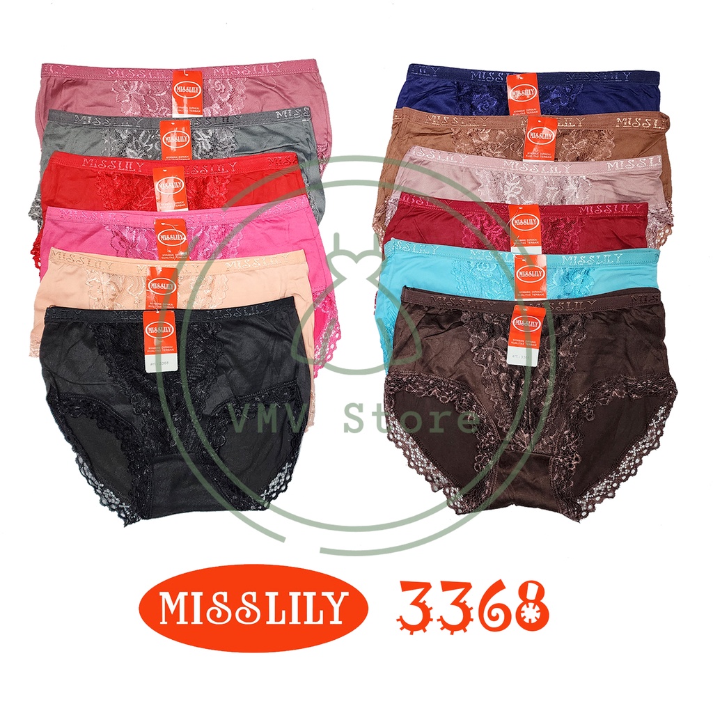 Celana Dalam Wanita Import Misslily 3368 Renda Sexy CD Wanita Brukat Miss Lily