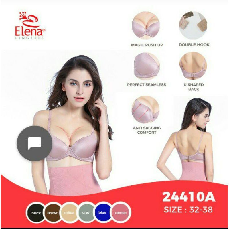 Bra BH Push Up Busa Tebal Polos | Elena 24410 *