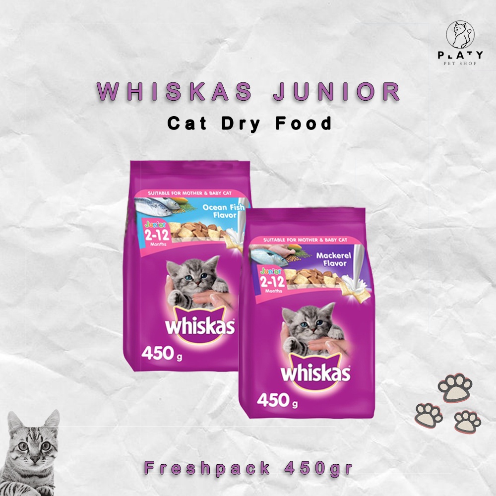 Jual Whiskas Dry Junior 450g Makanan Kucing Kering Pakan Kucing Kering Cat Dry Food