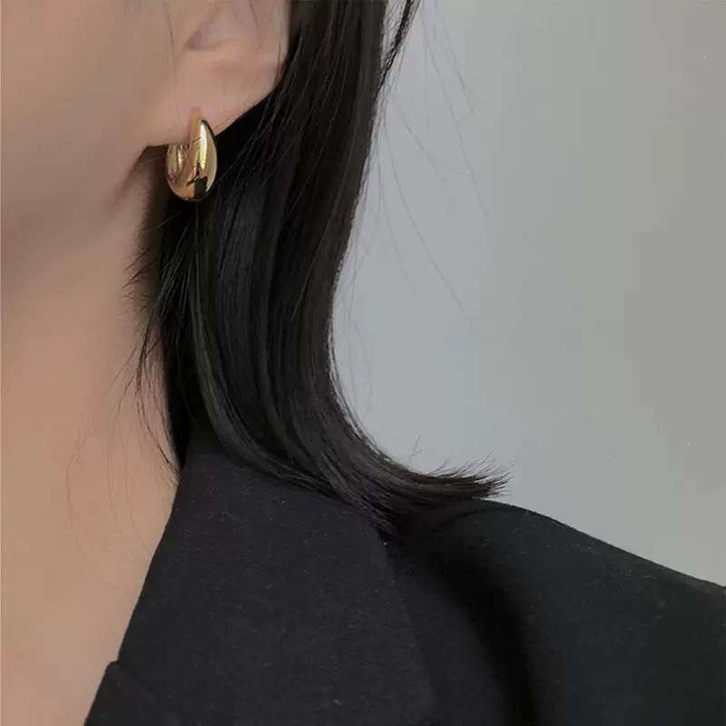 Roselife 1 Pasang Anting Tusuk Gantung Sterling Silver 925 Desain Tetesan Air Minimalis Untuk Wanita