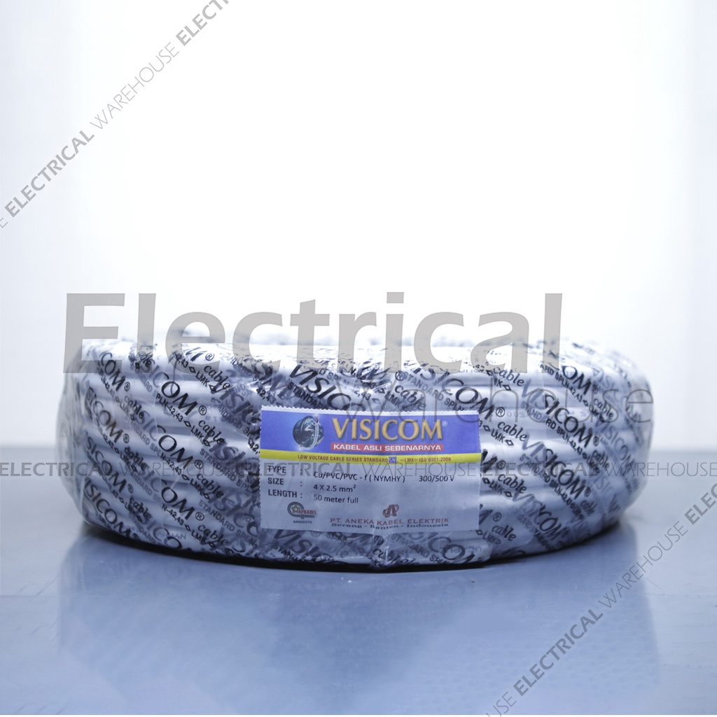 Kabel Listrik NYMHY 4x2.5 mm2 VISICOM SNI IEC (4x2.5mm 4x2.5 mm 4X2,5)