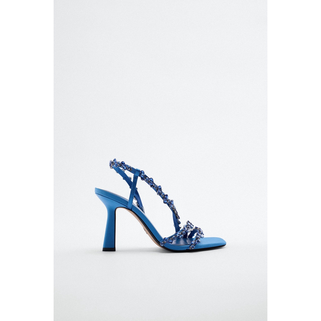 Zara Beaded Strap Heeled Sandals High Heel Heels Sandal Zr Zra 006