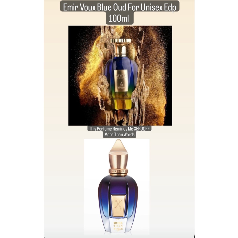 Jual Emir Voux Blue Oud For Unisex EDP 100mlDupe Xerjoff More Than Words Shopee Indonesia