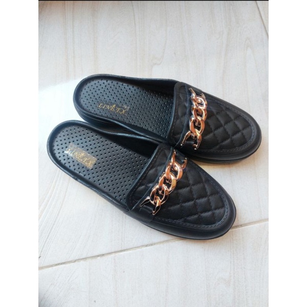 Sandal Jelly Wanita Bustong Import LINE 299-2 Variasi Rantai