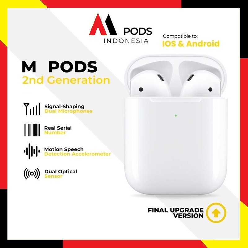 Jual AIR-Pods 2 Bluetooth Wireless Headphones with Mic Active Noise ...