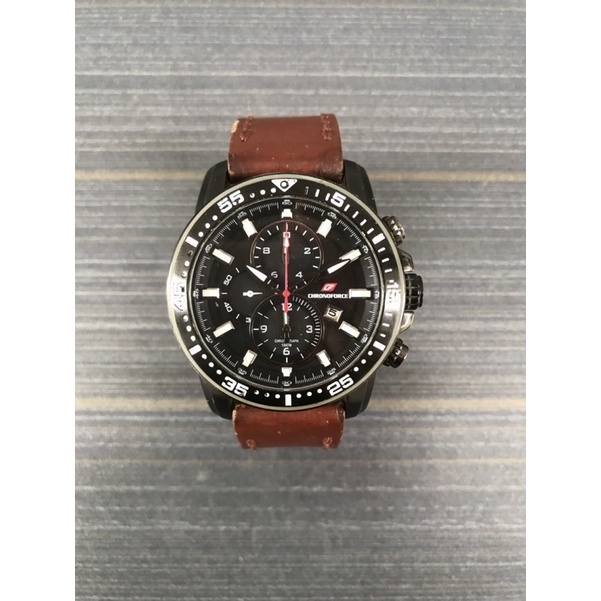 Jam Tangan Pria Chronoforce Klasik Style Baterai Stainless Steel Aksesoris Bekas Second Preloved Fas