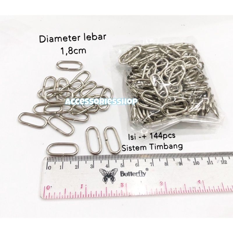 Ring oval 1,8cm/ring 1,8cm (-+144pcs)