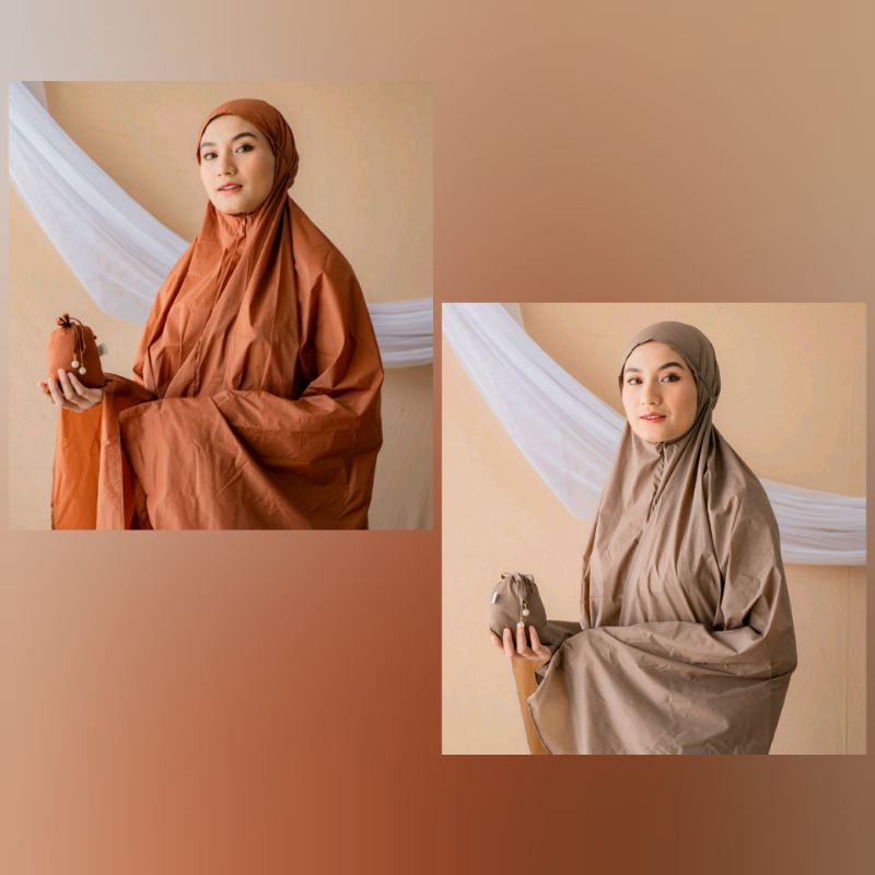 Mukena Travelling ALF Imut Mini Bahan Parasut Korea