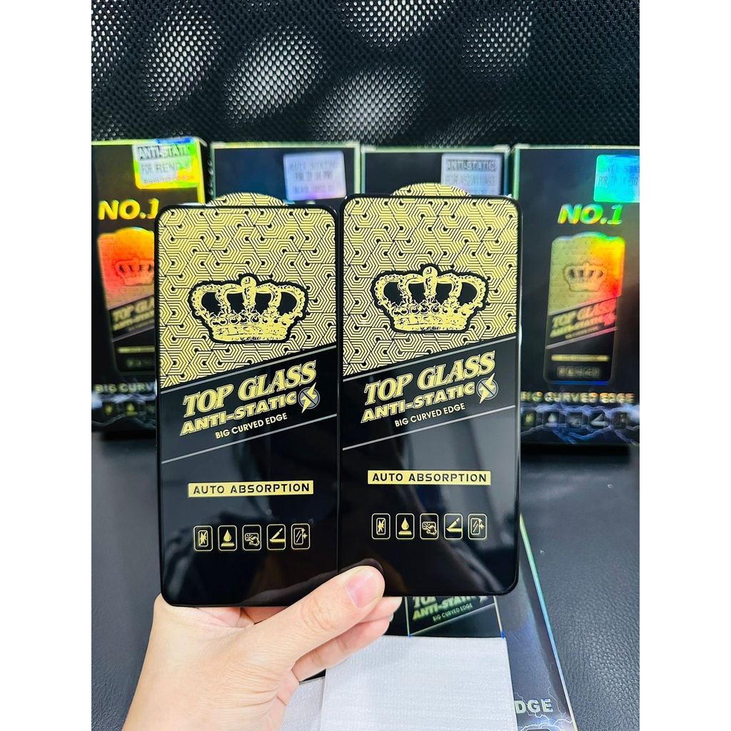 TOP TEMPERED GLASS ANTI STATIC IPHONE 14 PROMAX 14 PRO MAX / PLUS 13 PRO 13 MINI 12 12 PRO 11 PROMAX X XR XSMAX CLEAR BENING 0.4MM HIGH QUALITY