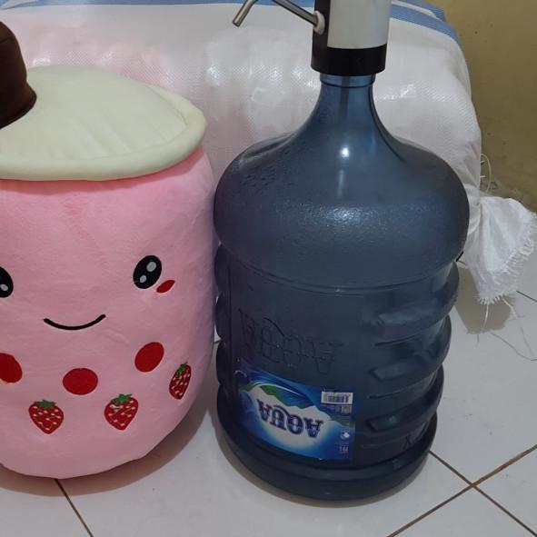 Boneka boba JUMBO milk tea brown sugar ukuran jumbo bahan yelvo SNI - PiNk LED